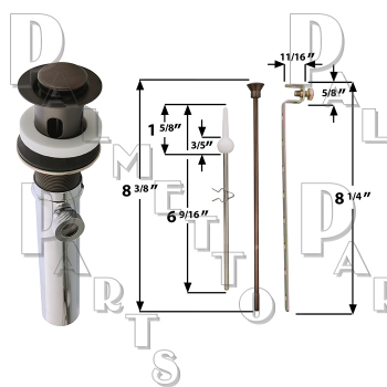 Deluxe Pop-Up Assembly  -Oil Rubbed Bronze