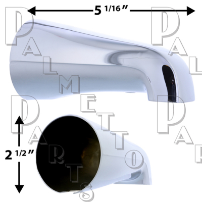 Tub Spout 3/4"IP Nose Conn -Chrome