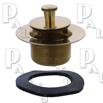 Push Pull Tub Drain 1-1/4"" 16T -Polished Brass