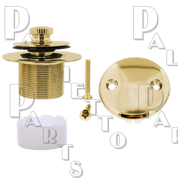 Push Pull Tub Drain Trim Kit -Polished Brass