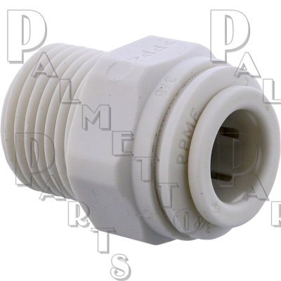 Polypropylene Male Connector 3/8IN Push x 3/8IN NPTF