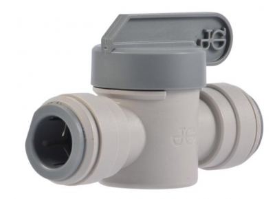 Grey Acetal Shut Off Valve 1/2IN Push x 1/2 Push