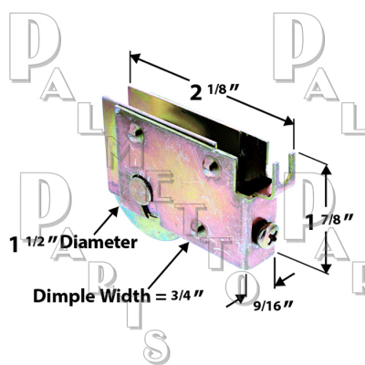 Roller -Rear Tab 9-16" Wide