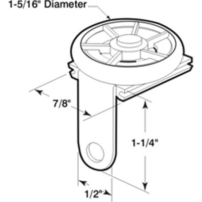 Sliding Glass Door Roller -Horizontal