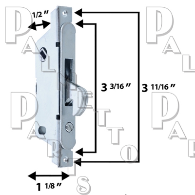 USE SGD15 Mortise Lock -Adams Rite 45° Keyway Round Faceplate