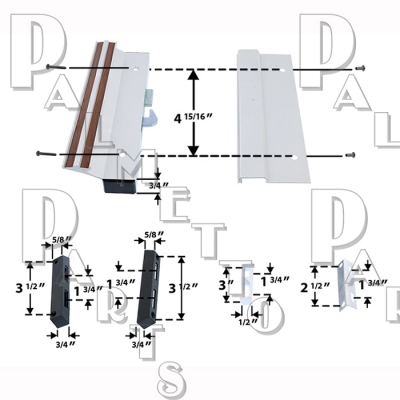 Surface Mounted - Aluminum w/ Wood Grain, 4-15/16" Centers