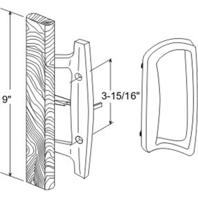 Internal Lock Type - White, 3-15/16" Centers