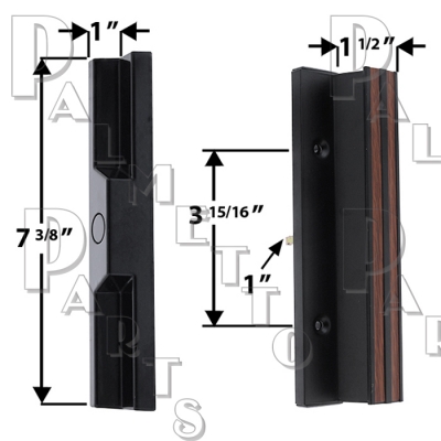 Internal Lock Type - Black, 3-15/16" Centers