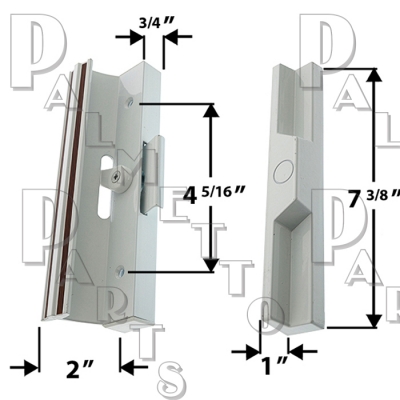 Internal Lock Type  - White, 4-15/16" Centers