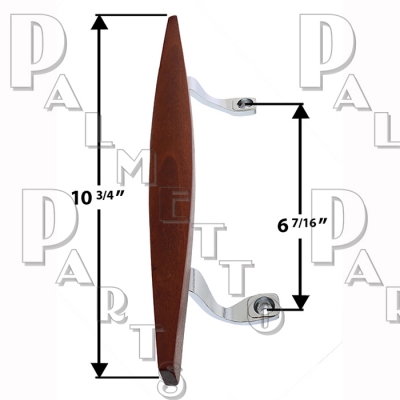 Handle Only -Teak -6-5/8" Centers