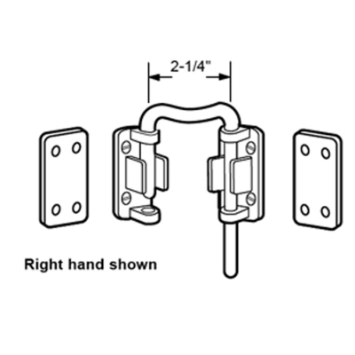 2-1/8" RH Bent Horsh Sec Ltch