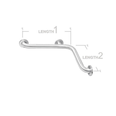 1-1/2 L-Shape Grab Bar 36x18 -peened