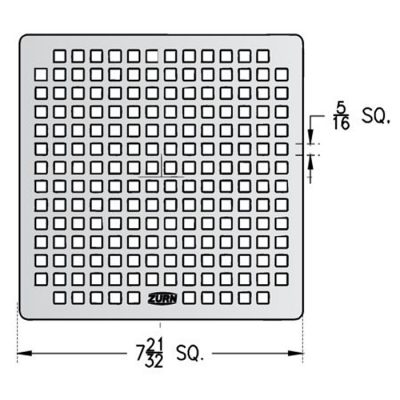Zurn Nickel Bronze Floor Sink Full Grate<BR>7-1/4" Square