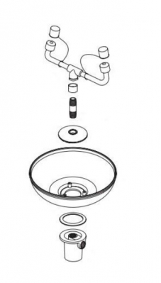 BR Eyewsh Plastic Bowl Assembly S19-310