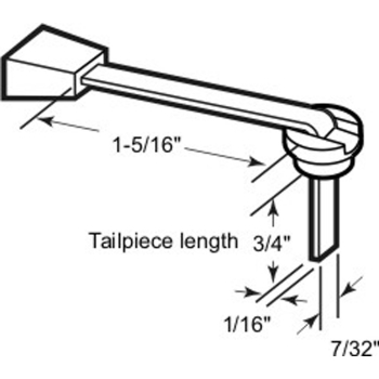 Metal w/ Plastic Thumb Button w/ 3/4&quot; Long Spindle