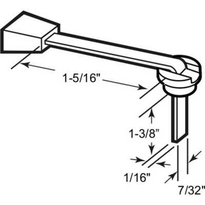 DISCONTINUED Metal w/Plastic Thumb Button w/ 1-3/8" Long Spindle